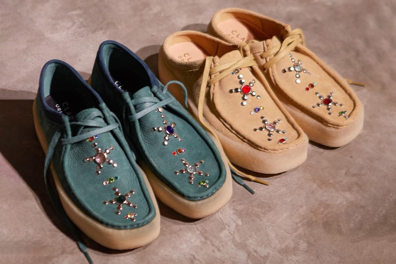 Vandy The Pink clarks originals wallabee cup mule green tan star jewel first look release info