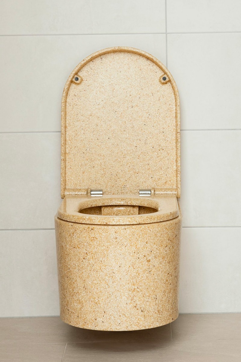 Woodio Block Wall Hung Toilet Wood Composite Biomaterial Eco-Friendly Design Info