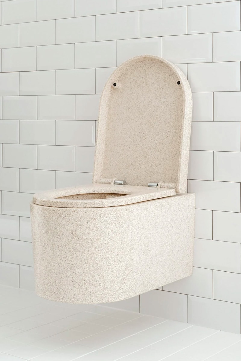 Woodio Block Wall Hung Toilet Wood Composite Biomaterial Eco-Friendly Design Info