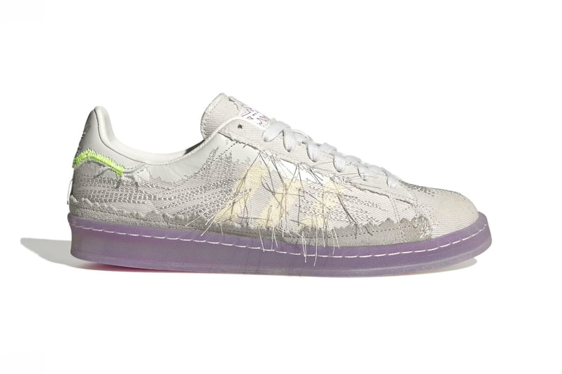 Youth of Paris x adidas Campus 80s Arrives in Second "Crystal White" Colorway black ID6805 grey one-solar green black
