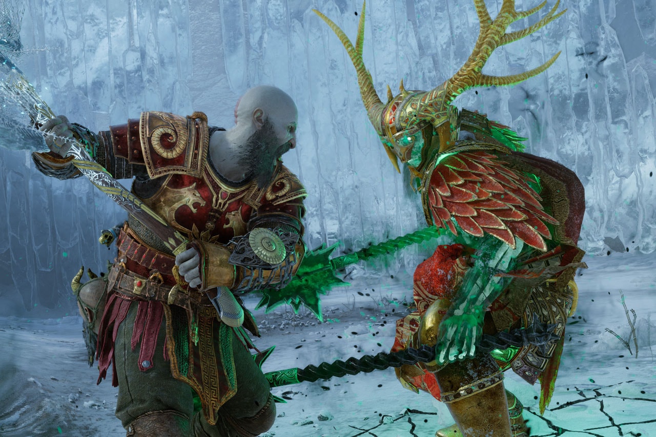 God of War Ragnarök New Game Plus Update Details Launch Sony Equipment Enchantment Levels Tools Difficulty Kratos Enemies Bosses