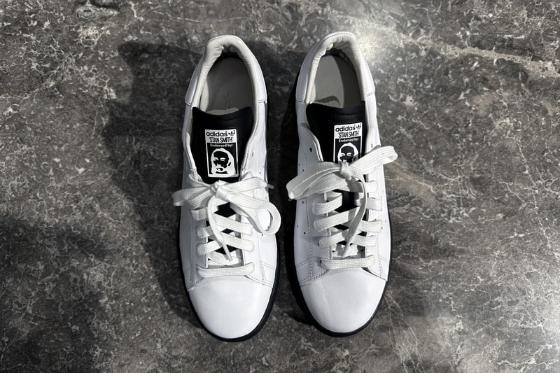 This Stan Smith Features A One Piece Leather Upper •