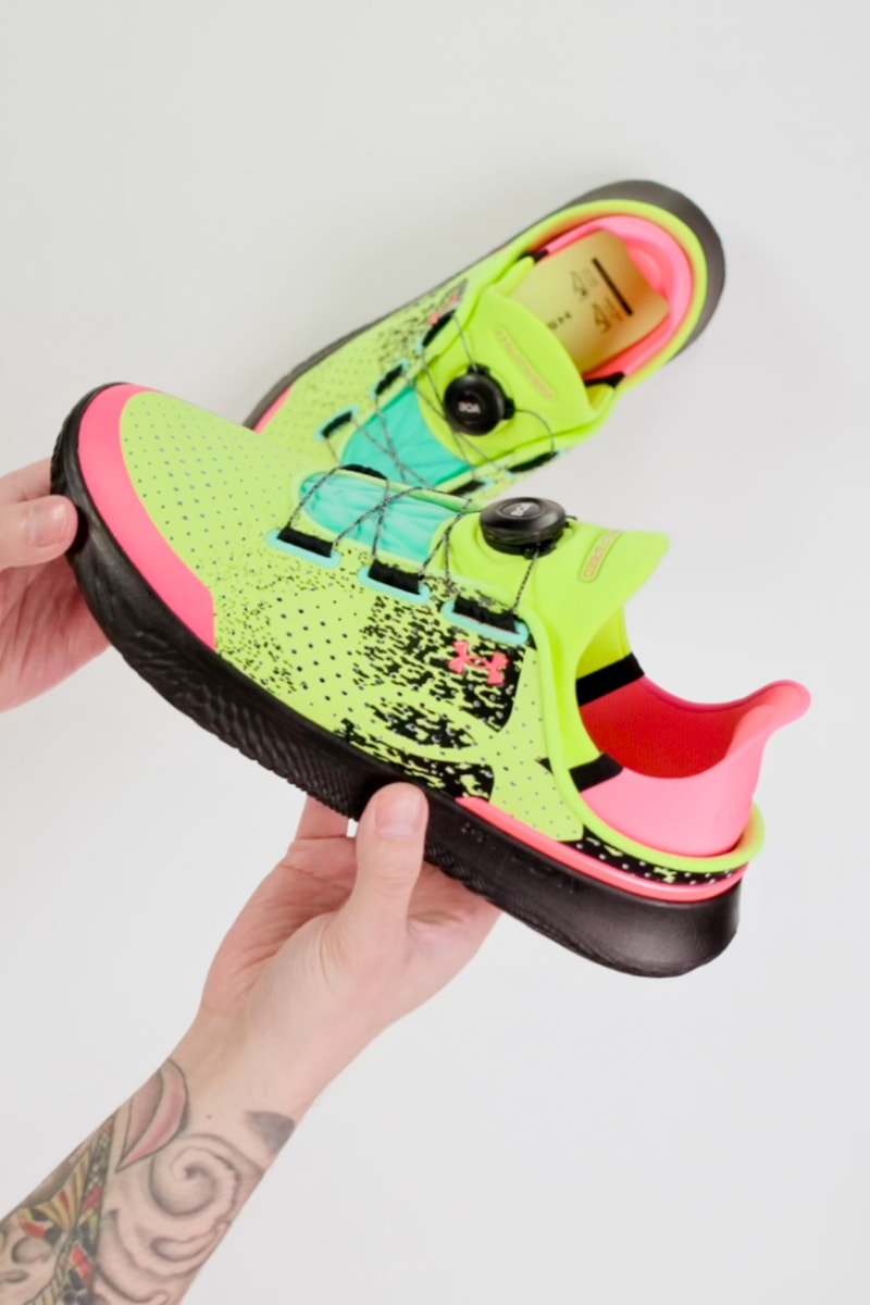 Under Armour SlipSpeed Pink Shock and Lime Surge