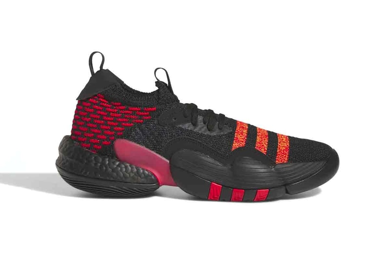 The adidas Trae Young 2 Releases in Atlanta Hawks Colors Core Black/Better Scarlet-Bold Gold nba basketball shoes HQ0986 spring may release date