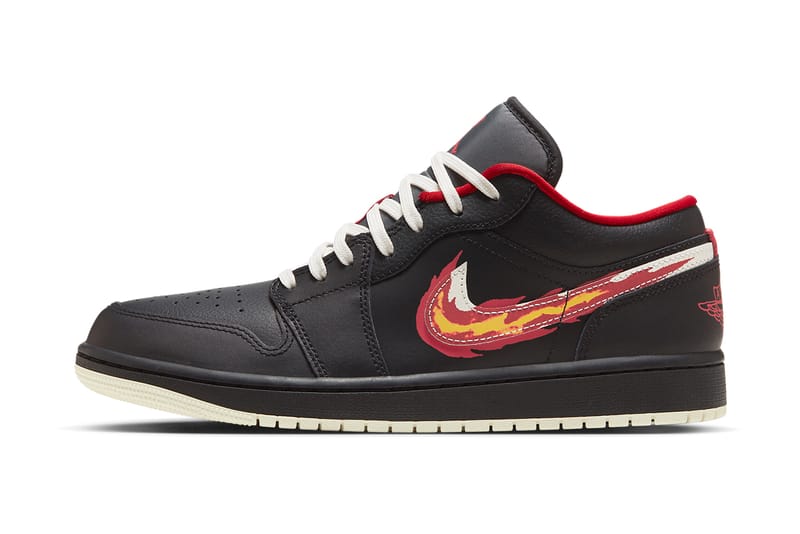 The Air Jordan 1 Low's Skate-Inspired "Born to Fly" Theme Appears in Black and Red
