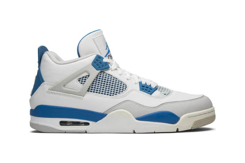 Off-White x Nike Air Jordan 4 Military Blue