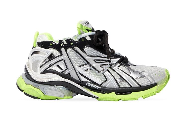 Balenciaga's Runner Sneaker Lands in Futuristic Silver and Green Palette