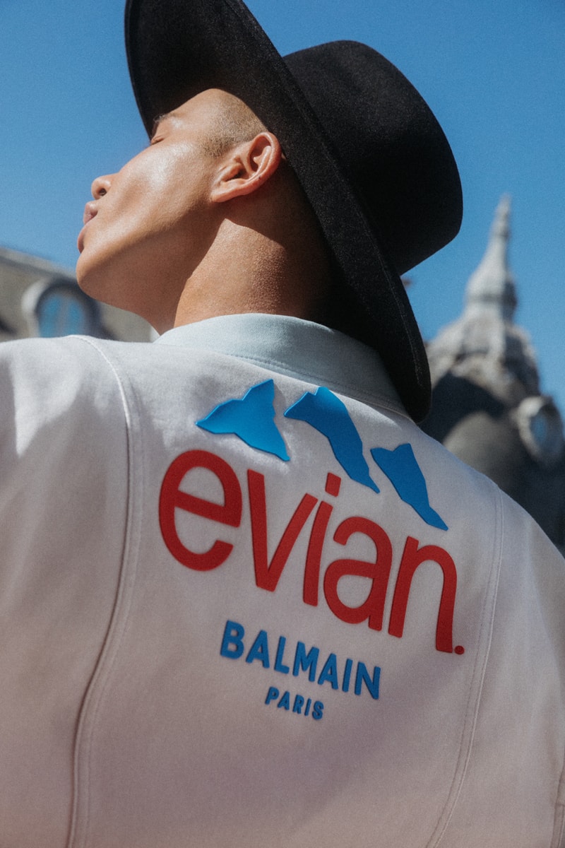 Balmain x evian Collaboration Capsule Ready to Wear Olivier Rousteing Interview Hypebeast Exclusive Sustainability Fashion