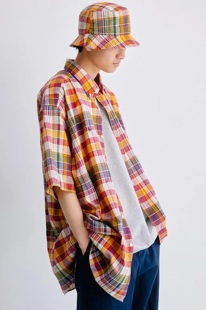beams polo ralph lauren 10th collection oversized button up shirt t shirt socks bucket hat madras plaid official release date info photos price store list buying guide
