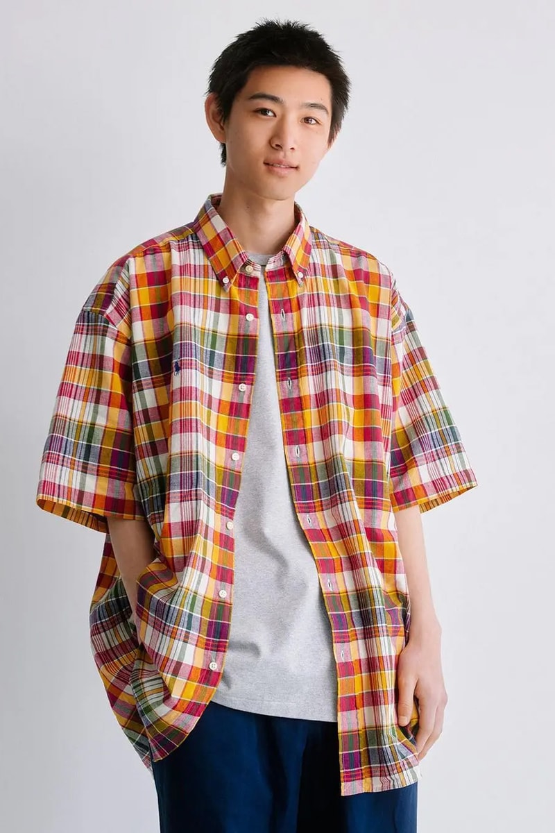 beams polo ralph lauren 10th collection oversized button up shirt t shirt socks bucket hat madras plaid official release date info photos price store list buying guide
