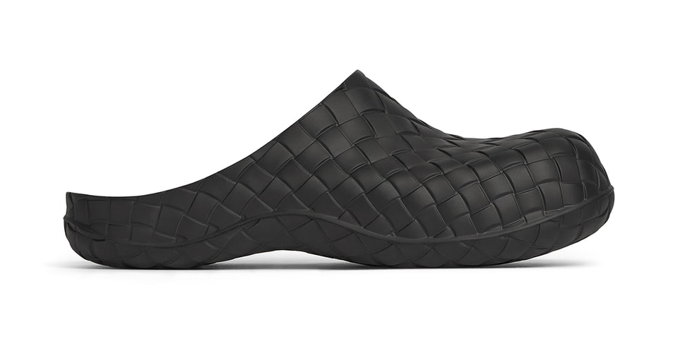 Bottega Veneta Drops Rubber Intreccio Weave Beebee Clogs and Slides