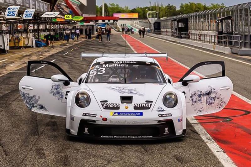 Daniel Arsham Porsche 992 GT3 Cup Eroded Takes to the Track carrera cup france racing arthur mathieu info