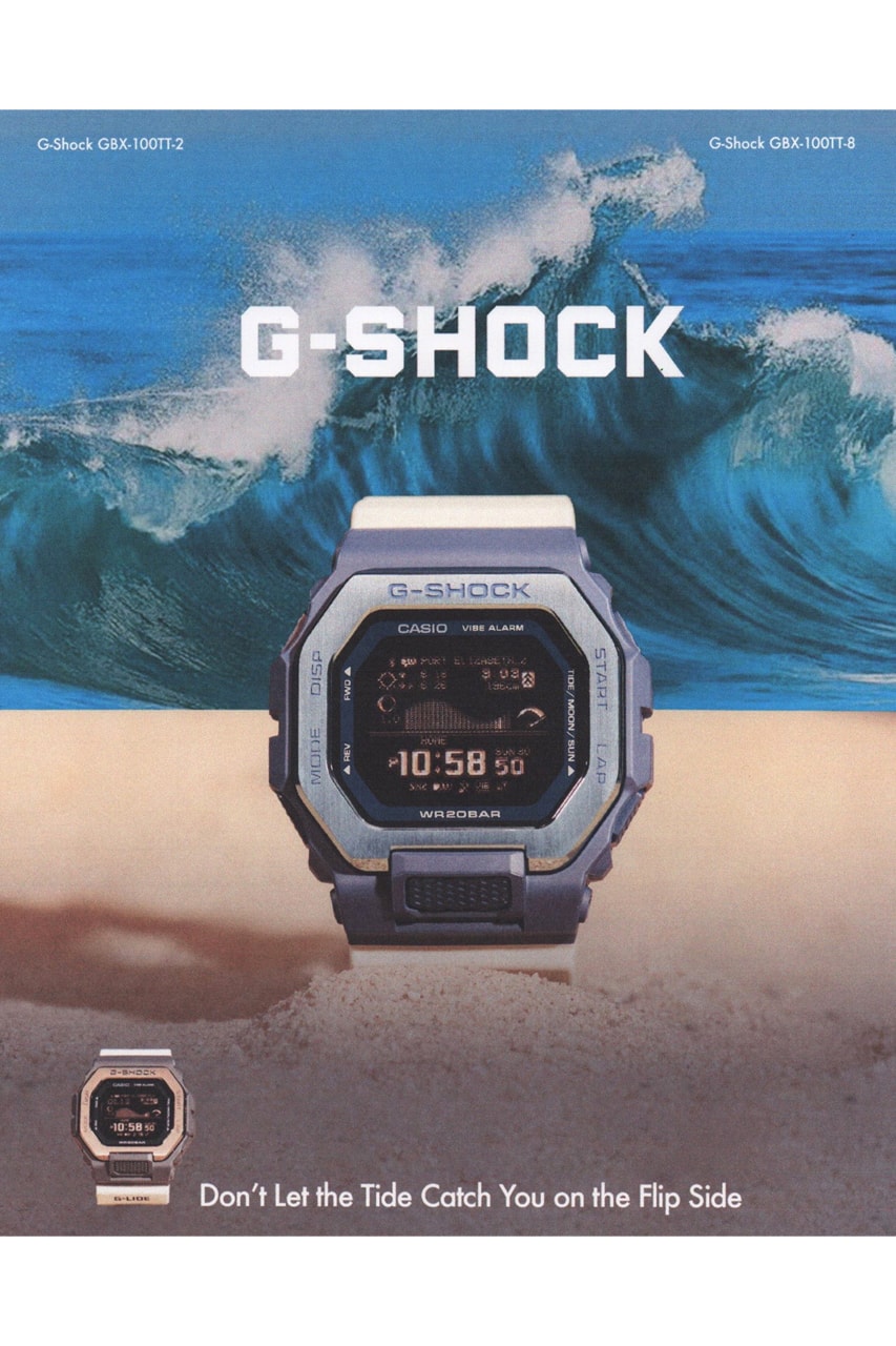 G-SHOCK GBX-100 Series Lookbook GBX-100TT-2 GBX-100TT-8 Memory in Pixel (MIP) LCD Bluetooth G-SHOCK Move app Smartphone