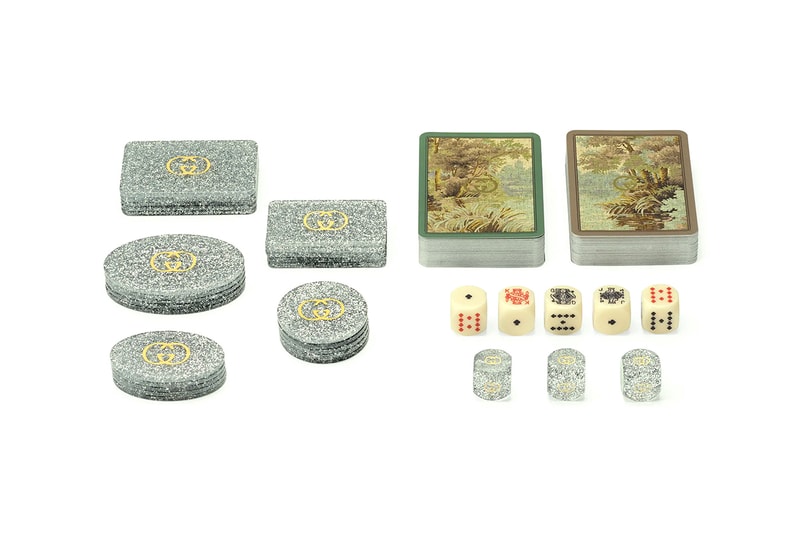 Gucci Decorative Crocodile Game Set cards dice lifestyle