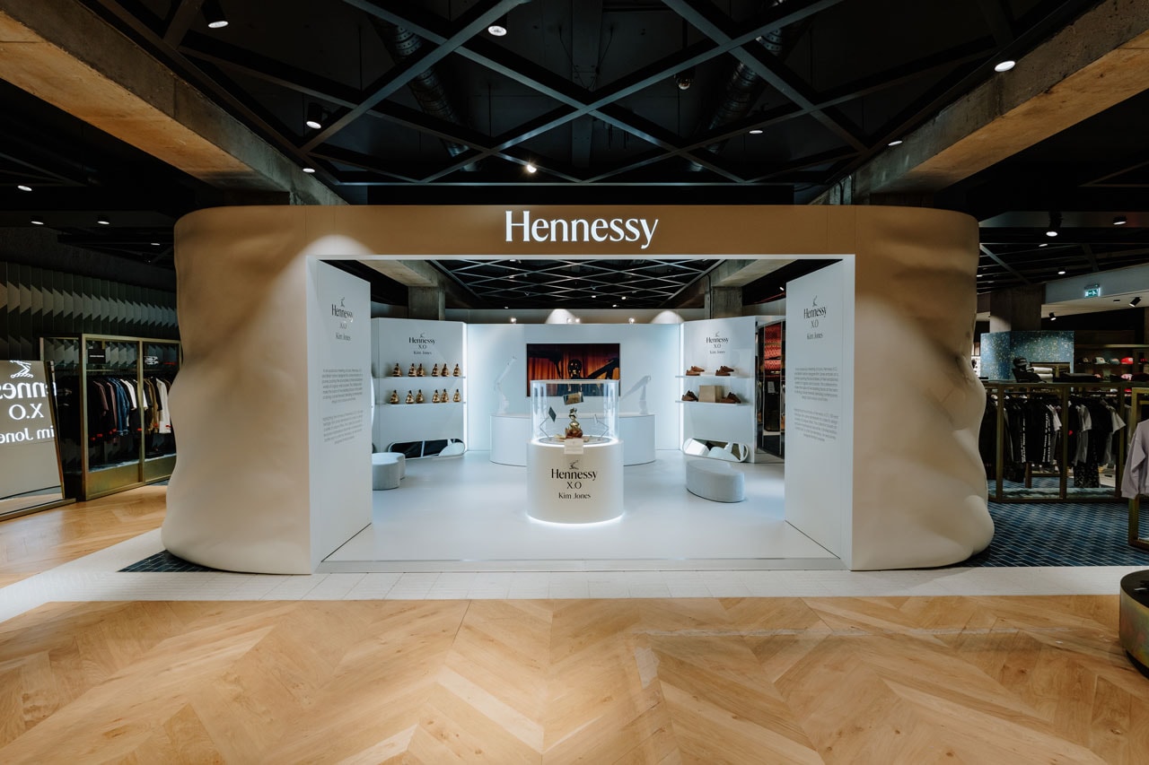 Kim Jones Hennessy bottle and sneaker design