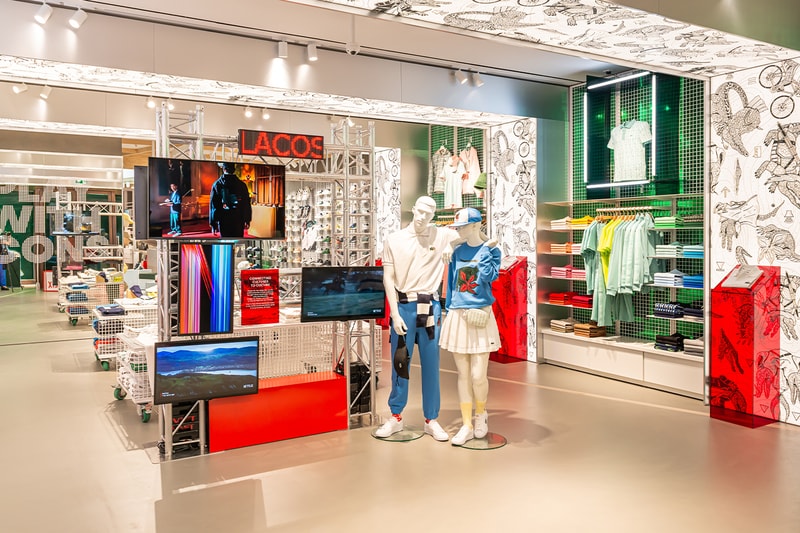 Lacoste London Regent Street Store Opening crocodile flagship uk sportswear menswear womenswear tennis