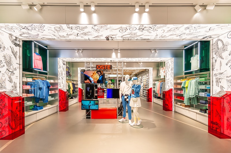 Lacoste London Regent Street Store Opening crocodile flagship uk sportswear menswear womenswear tennis