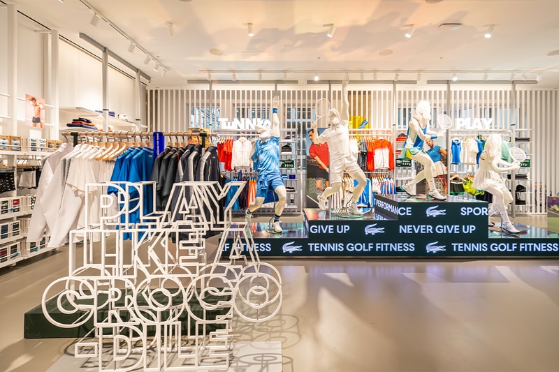 Lacoste London Regent Street Store Opening crocodile flagship uk sportswear menswear womenswear tennis