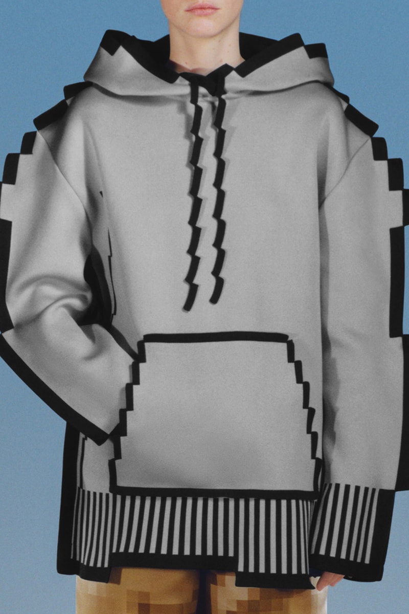 LOEWE Drops Monochromatic Pixel Hoodie & T-Shirt