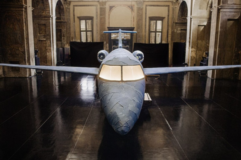 Maarten Baas Wrapped a Private Jet in G-Star Raw Denim for Milan Design Week