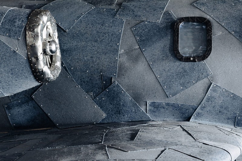 Maarten Baas Wrapped a Private Jet in G-Star Raw Denim for Milan Design Week
