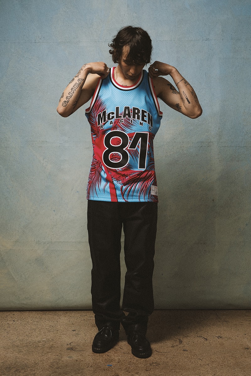 McLaren Announces Mitchell & Ness Collaboration Merch lando norris Oscar Piastri daniel ricciardo formula one formula 1 f1 grand prix miami monaco las vegas 