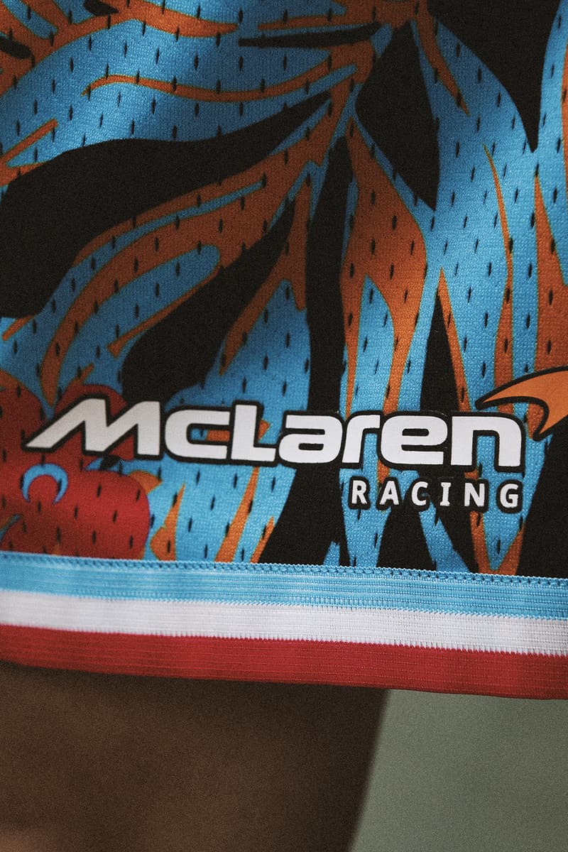 McLaren Announces Mitchell & Ness Collaboration Merch lando norris Oscar Piastri daniel ricciardo formula one formula 1 f1 grand prix miami monaco las vegas 