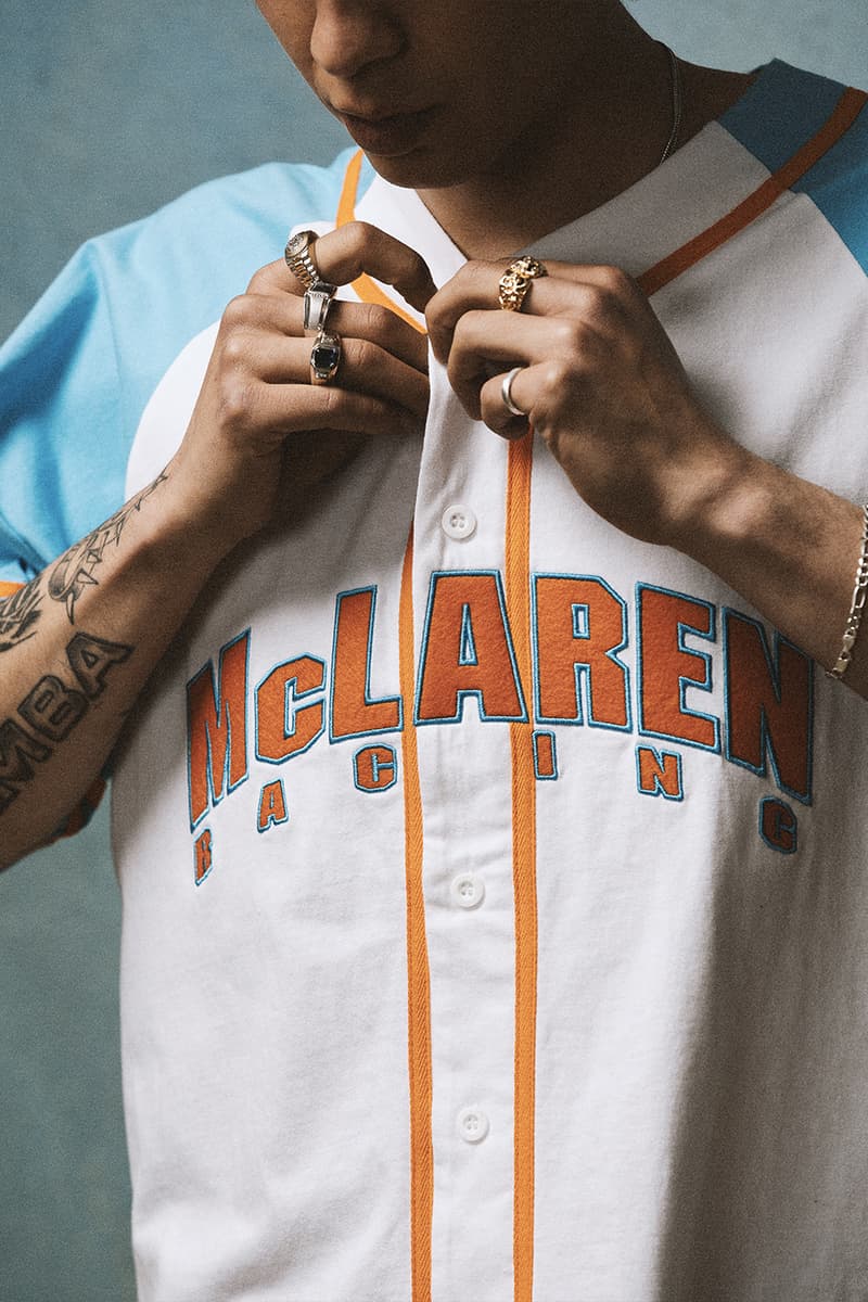 McLaren Announces Mitchell & Ness Collaboration Merch lando norris Oscar Piastri daniel ricciardo formula one formula 1 f1 grand prix miami monaco las vegas 