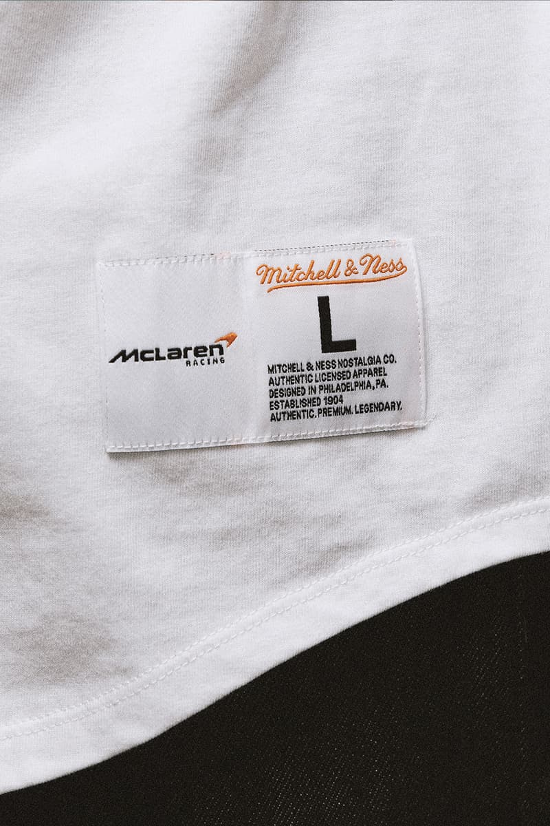 McLaren Announces Mitchell & Ness Collaboration Merch lando norris Oscar Piastri daniel ricciardo formula one formula 1 f1 grand prix miami monaco las vegas 