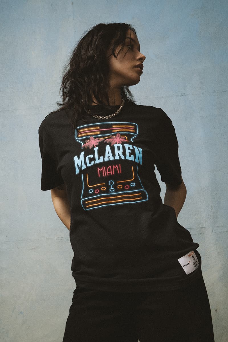 McLaren Announces Mitchell & Ness Collaboration Merch lando norris Oscar Piastri daniel ricciardo formula one formula 1 f1 grand prix miami monaco las vegas 