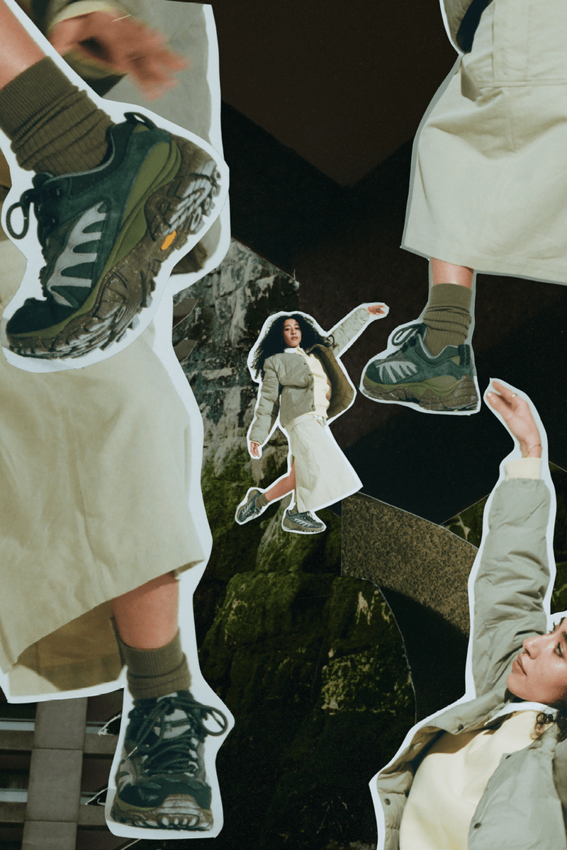 Merrell 1TRL Spring Summer 2023 SS23 "My Trail" Campaign Collage Elena Cremona Footwear 