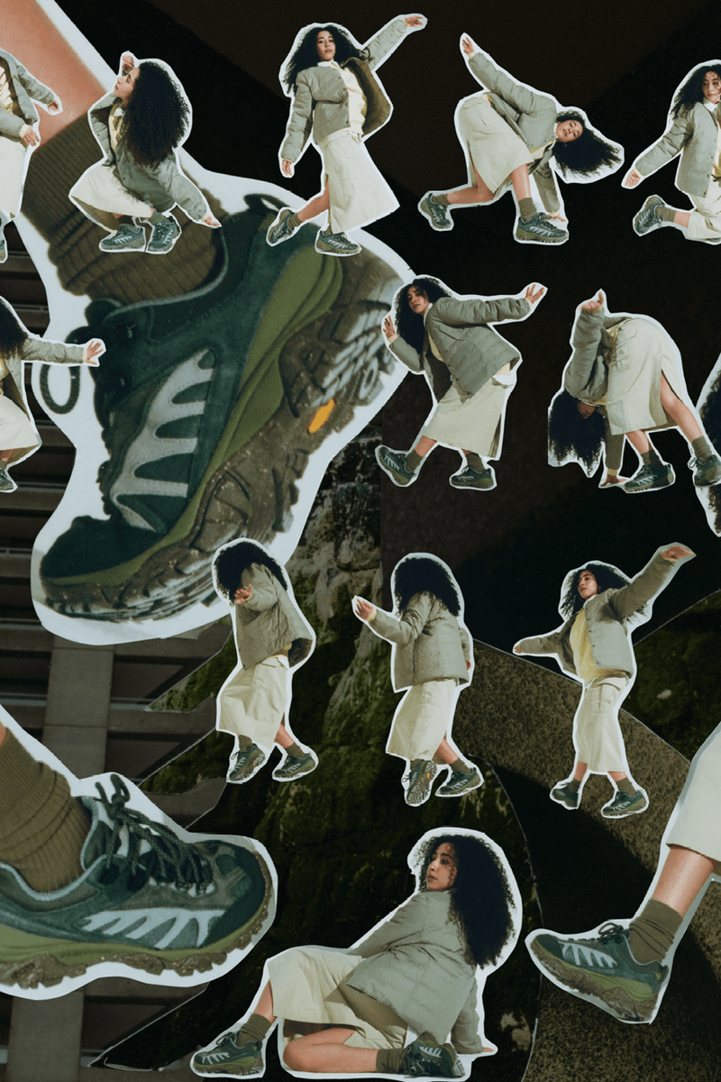 Merrell 1TRL Spring Summer 2023 SS23 "My Trail" Campaign Collage Elena Cremona Footwear 