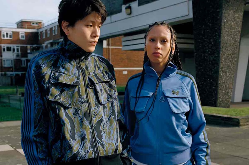 NEEDLES Revamps the Everyday Tracksuit With PURPLE THINGS Collaboration collection release butterfly t-shirt vest sweatsuit
