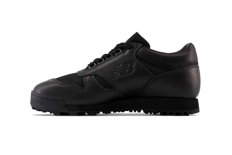 New Balance Rainier Low "Black" UALGSBBB sleek black all-black shoe trekking trail running hiking shoes boots leather waterproof nature