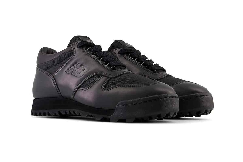 New Balance Rainier Low "Black" UALGSBBB sleek black all-black shoe trekking trail running hiking shoes boots leather waterproof nature