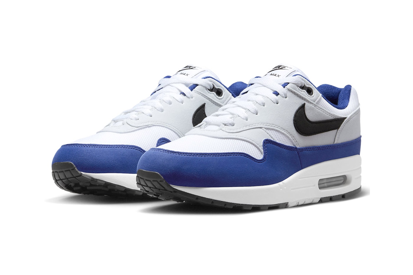 Official Look Nike Air Max 1 "Deep Royal Blue" FD9082-100 White/Black-Deep Royal Blue shoes swoosh everyday sneakers runners running shoes comfortable