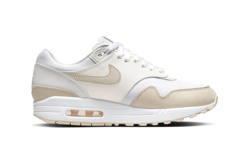 Official Look at the Nike Air Max 1 Premium "Sanddrift" FB5060-100 Summit White/Sanddrift-Phantom white sneaker classic staple swoosh spring summer