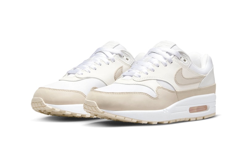 Official Look at the Nike Air Max 1 Premium "Sanddrift" FB5060-100 Summit White/Sanddrift-Phantom white sneaker classic staple swoosh spring summer