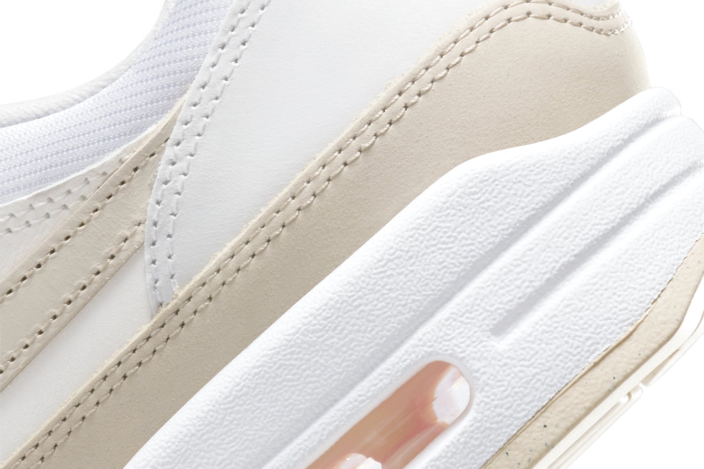 Official Look at the Nike Air Max 1 Premium "Sanddrift" FB5060-100 Summit White/Sanddrift-Phantom white sneaker classic staple swoosh spring summer