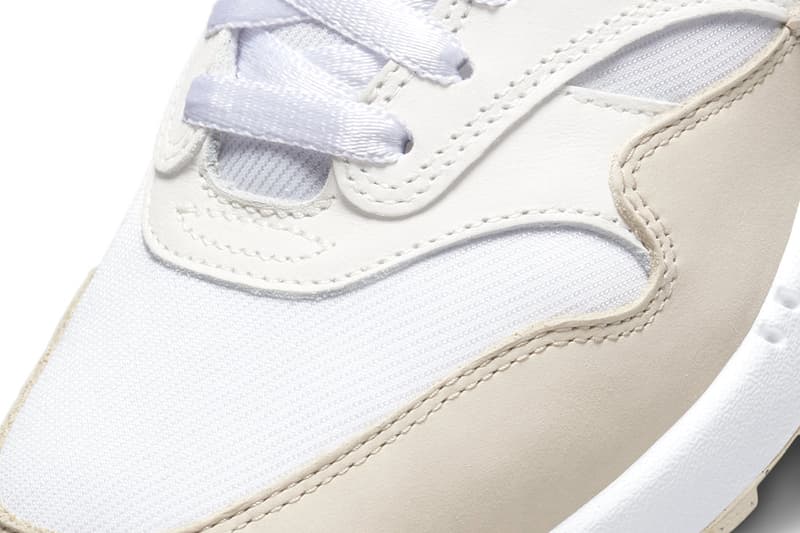 Official Look at the Nike Air Max 1 Premium "Sanddrift" FB5060-100 Summit White/Sanddrift-Phantom white sneaker classic staple swoosh spring summer