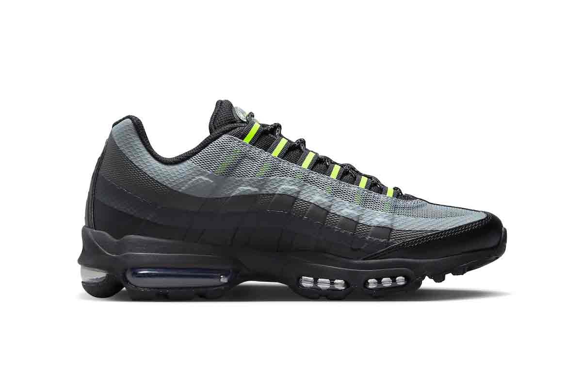 Nike Air Max 95 Ultra Returns in Classic Grey and Neon Colorway FJ4216-002 air max day sneakers everyday shoes running shoes