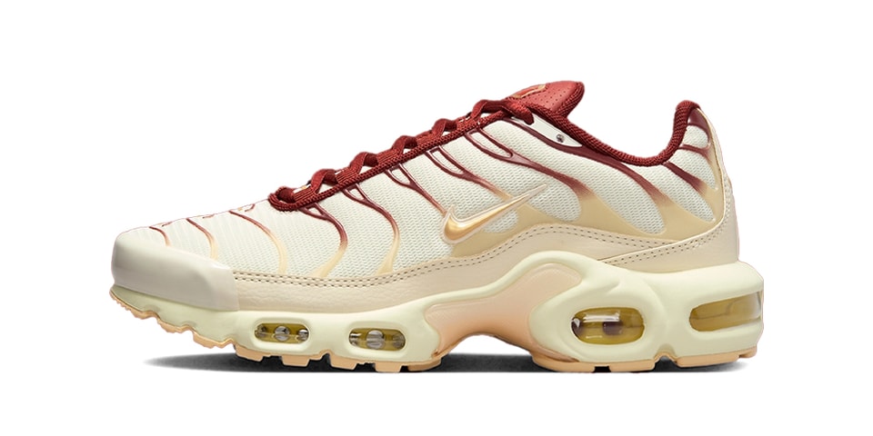 Nike Air Max Plus Surfaces in "Sail/Team Red"