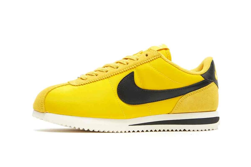 Channel Your Inner Bruce Lee With the Nike Cortez "Yellow/Black" uma thurman kung fu yellow sneakers shoes black and yellow clot nike clotez bruce lee