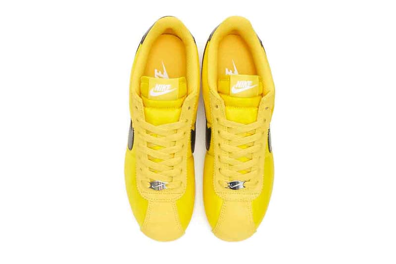 Channel Your Inner Bruce Lee With the Nike Cortez "Yellow/Black" uma thurman kung fu yellow sneakers shoes black and yellow clot nike clotez bruce lee