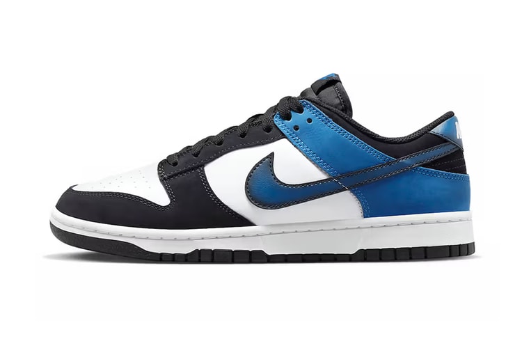 The Nike Dunk Low "Industrial Blue" Gets Burnt Branding