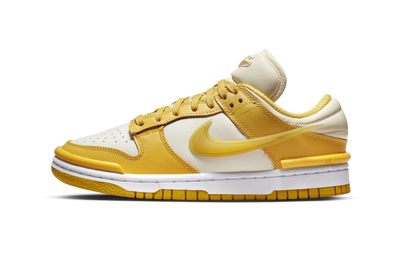 Nike Dunk Low Twist "Vivid Sulfur" DZ2794-100  Coconut Milk/Vivid Sulfur-White release info fall 2023 swoosh low top sneakers classic nike shoes