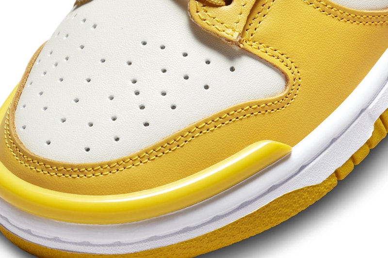 Nike Dunk Low Twist "Vivid Sulfur" DZ2794-100  Coconut Milk/Vivid Sulfur-White release info fall 2023 swoosh low top sneakers classic nike shoes