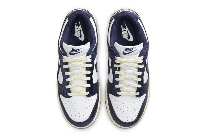 Nike Dunk Low Surfaces in "Vintage Navy" FN7197-100 White/Midnight Navy-Coconut Milk swoosh low-top typical everyday shoes