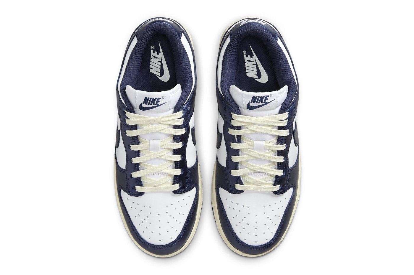 Nike Dunk Low Surfaces in "Vintage Navy" FN7197-100 White/Midnight Navy-Coconut Milk swoosh low-top typical everyday shoes