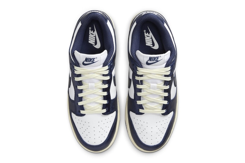 Nike Dunk Low Surfaces in "Vintage Navy" FN7197-100 White/Midnight Navy-Coconut Milk swoosh low-top typical everyday shoes